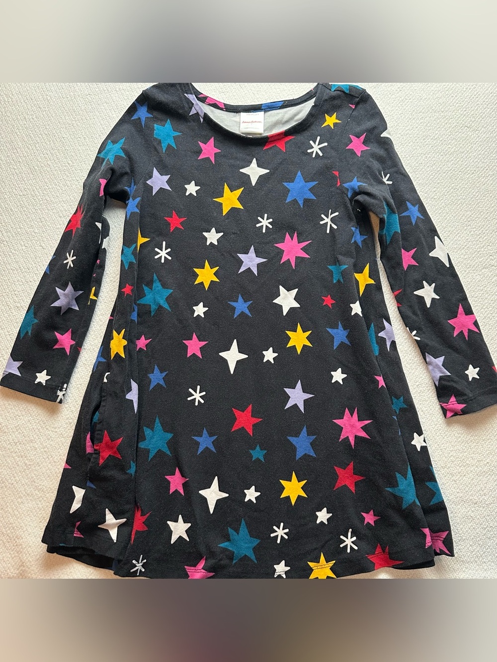Hanna Andersson size 5 Swing Pocket Dress stars cotton